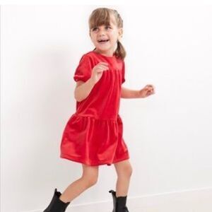 Hanna Andersson Red Velour Twirl Dress